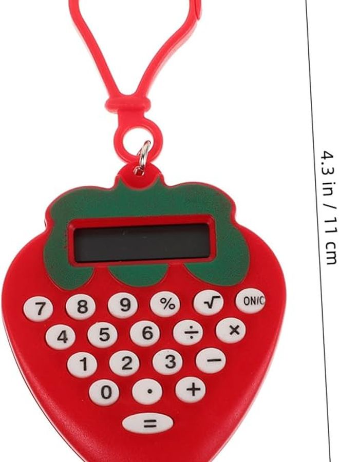 Mini Calculator Keychain 2 Pack Pink Portable Electronic Pocket Calculators For Students - Image 2